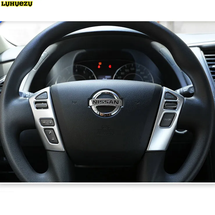 Luhuezu Silvery Steering Wheel Trim Cover Interior Styling Trims For