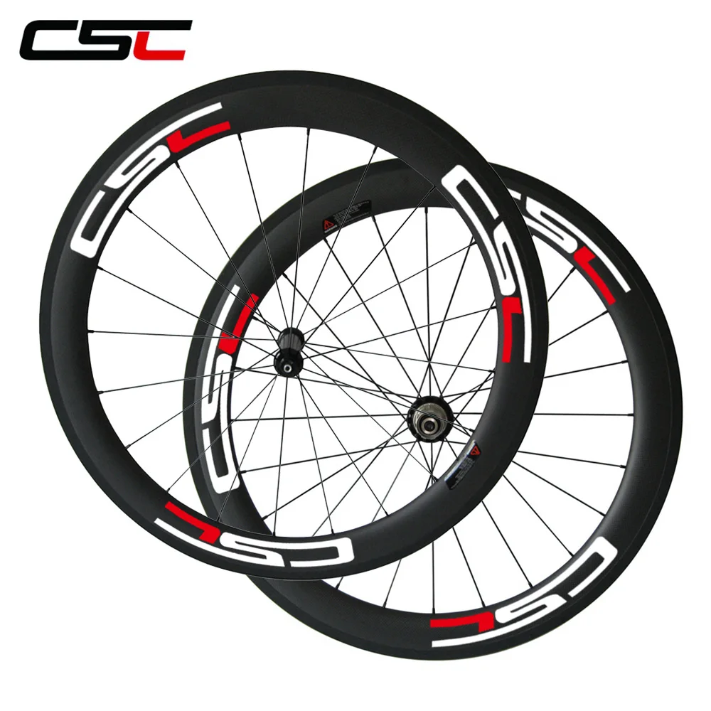 Excellent CSC Straight pull road wheel U Shape carbon 60mm clincher wheels 25mm width with carbon hub + pillar 1420 or sapim or cn 424 2 Excellent CSC Straight pull road wheel U Shape carbon 60mm clincher wheels 25mm width with carbon hub + pillar 1420 or sapim or cn 424 2