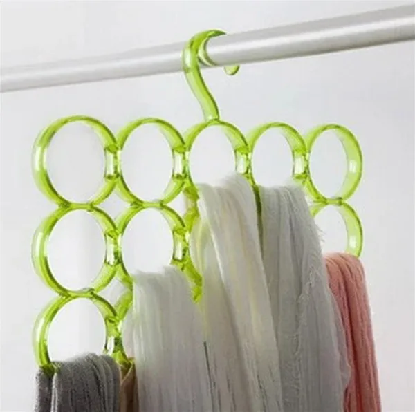 Multifunction 15 hole Ring Scarf Holder Hook Hanger Clothes Kitchen