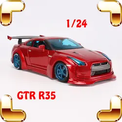 Новое поступление подарок GTR R35 1/24 сплава Модель автомобиля Racer версия металлическая модель автомобиля Коллекционное издание Прохладный