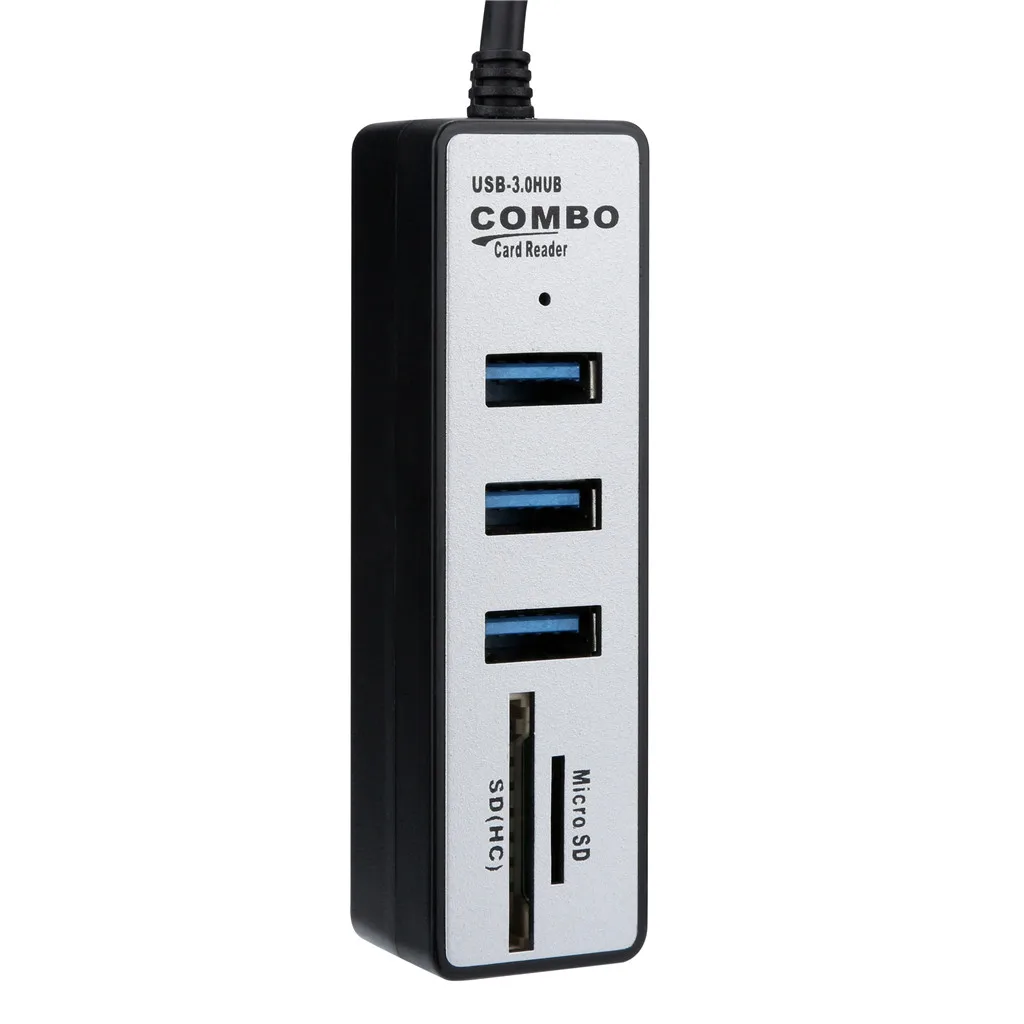 CARPRIE 2 в 1 комбо супер скорость USB 3 0 порта сплиттер концентратор + кардридер