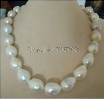 

xiuli 0015154 classic 16-18mm south sea white baroque pearl necklace