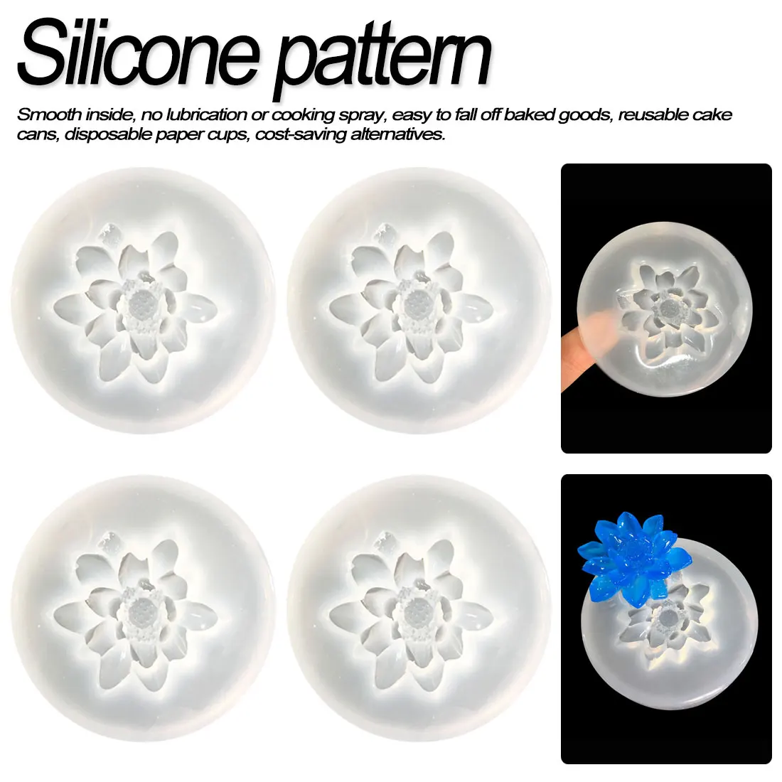 

3D Flower Rose Silicone Beautiful Mold For Resin Jewelry Pendants Necklace Making