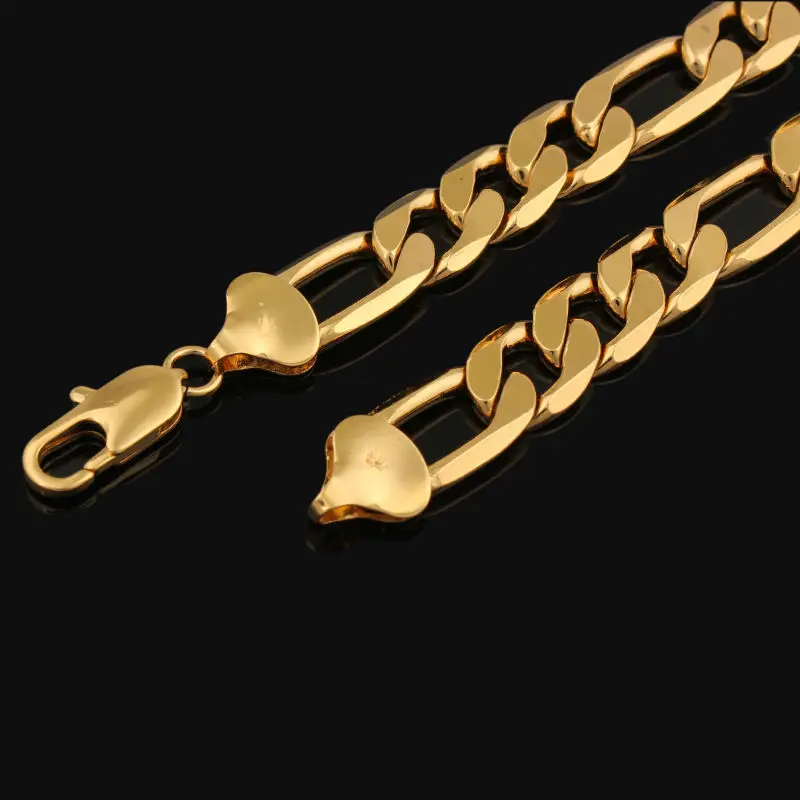 Jh Men Fashion Gift 18k Stamp Real Gold 