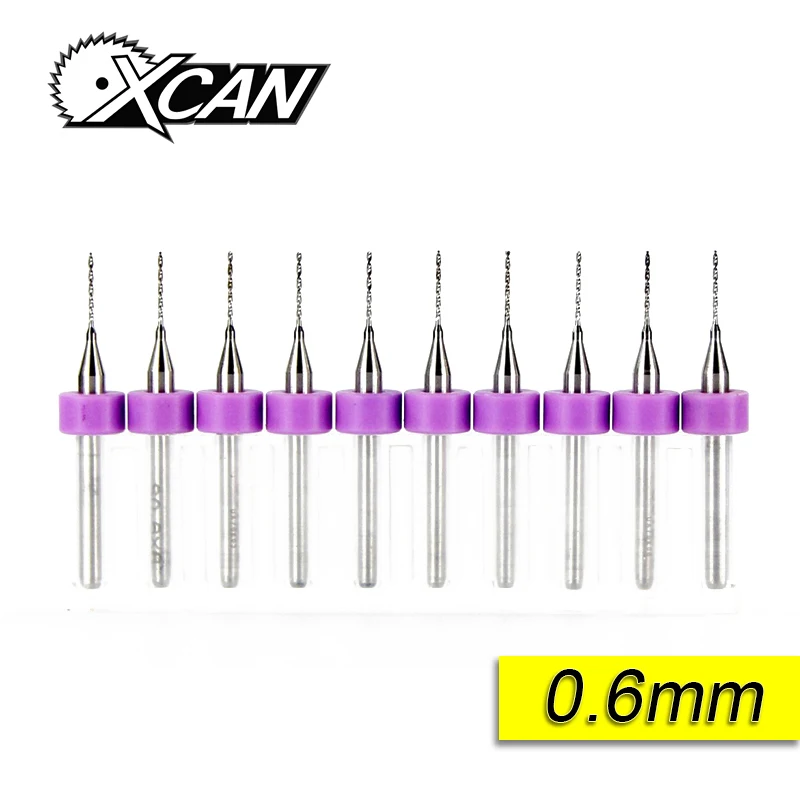 

XCAN 10pcs 0.6mm Carbide PCB micro Drill Bits CNC Engraving Bits PCB drill bits set DIY tools