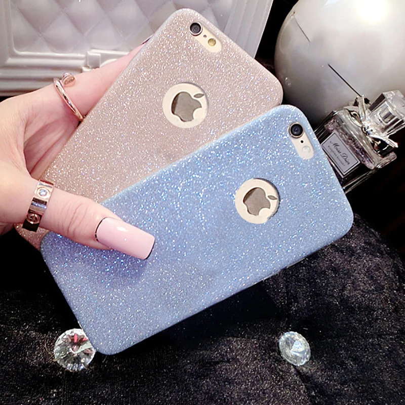

Ultra Thin Glitter Bling Cute Candy Cover For iPhone 6 6s 4.7 " 6 6s plus 5.5 " Case Crystal Soft Gel TPU Phone Cases For i6s