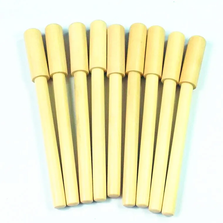 

1pcs/lot Students' DIY Non-toxic natural log wood ballpoint pen with cap drawing ball pen office school supplies
