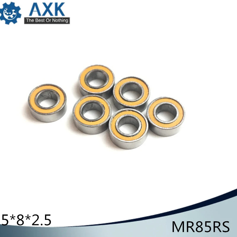 MR85-2RS 5x8x2.5 mm Rubber Double Sealed Ball Bearing MR85RS Black 10 Pcs