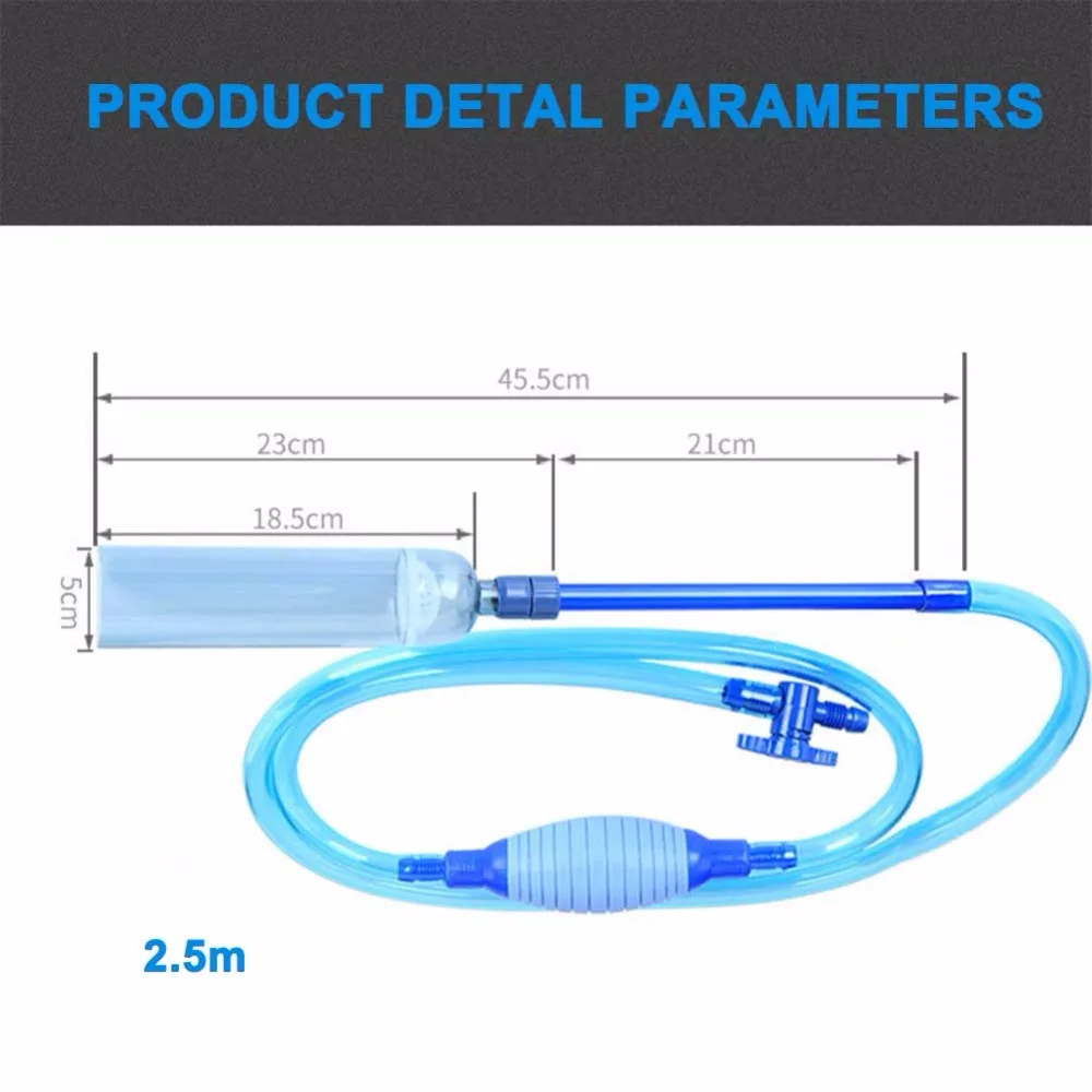 Nicrew очиститель гравия для аквариума сифон инструмент для очистки полуавтоматический фильтр аквариумный пылесос для Aquario