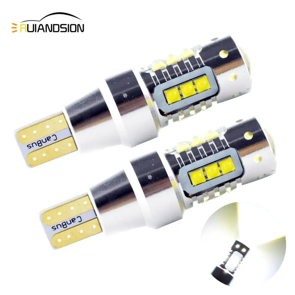 2x80 Вт AC12 24V T15 W16W 921 915 светодиодный лампы CANBUS без ошибок XBD высокая мощность