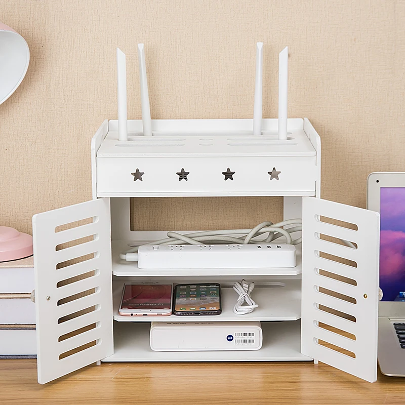

Decoration Router Europe Shielding WIFI Living Room Cabinet Socket Cover Shelf Stacks Storage Rack TV Set-top Box