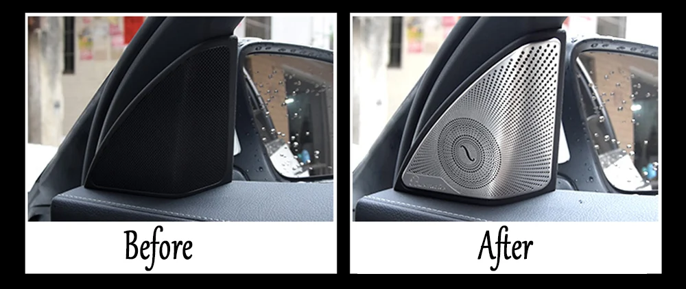 Автомобильный Дверной динамик громкого Динамик декоративное покрытие Стикеры для Mercedes Benz, новинка c-класс E GLC W213 16/17 W205 15-17 авто-Стайлинг 2 шт