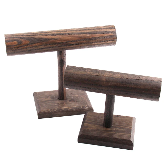 Free Shipping DIY Brown Wood Display T BAR Watch Bracelet Jewelry Stand Holder Free Shipping DIY Brown Wood Display T BAR Watch Bracelet Jewelry Stand Holder