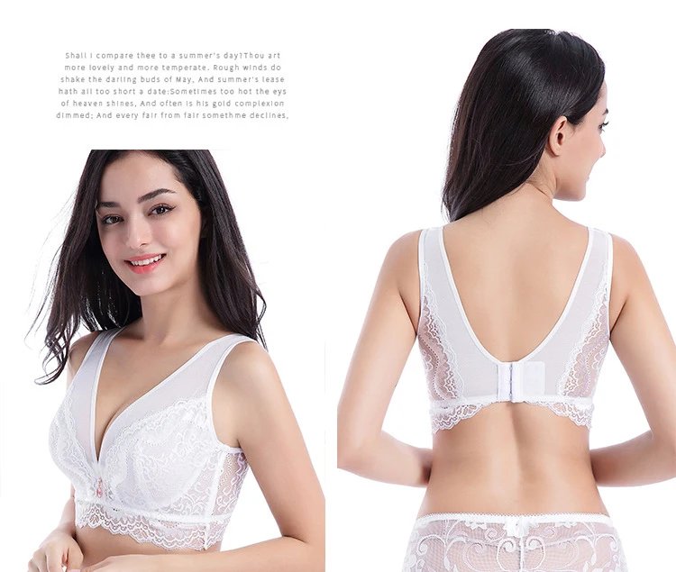 Bras For Women Sexy Lace Bra Lace Bralette Bras For Women Plus Size Underwir Top Plus Size Bra Full Cup White 9 