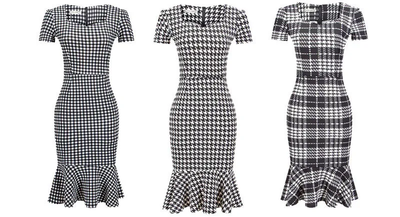Fishtail Business Dress 2019 Pencil Bodycon Evening Party Dress Women Career Female Peplum Work Dress Vestidos Plus size S-XXXL (8)