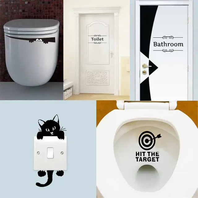 1pcs waterproof toilet sticker for light switch wall decals for