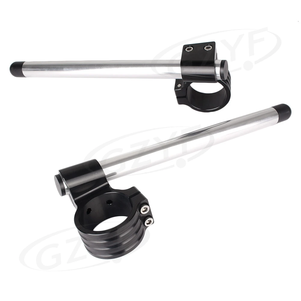 Universal 43mm CNC Motorcycle Riser Clip Ons Clip-on Handlebars 22MM 7/8" Grips Tube Handle Bars Fork Tube Aluminum Alloy