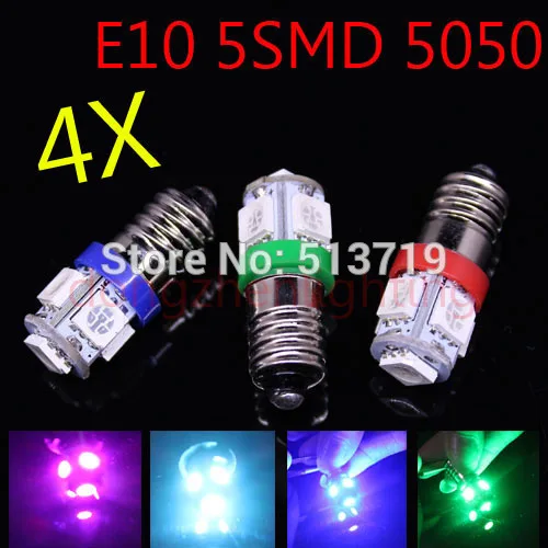 Free shipping 4X E10 1449 428 led auto bulb Screw...