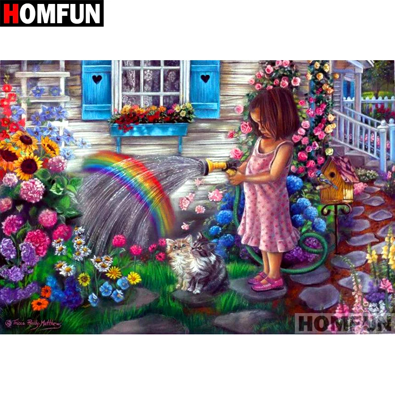 Алмазная живопись HOMFUN A07221 картина сделай сам с полными квадратными/круглыми