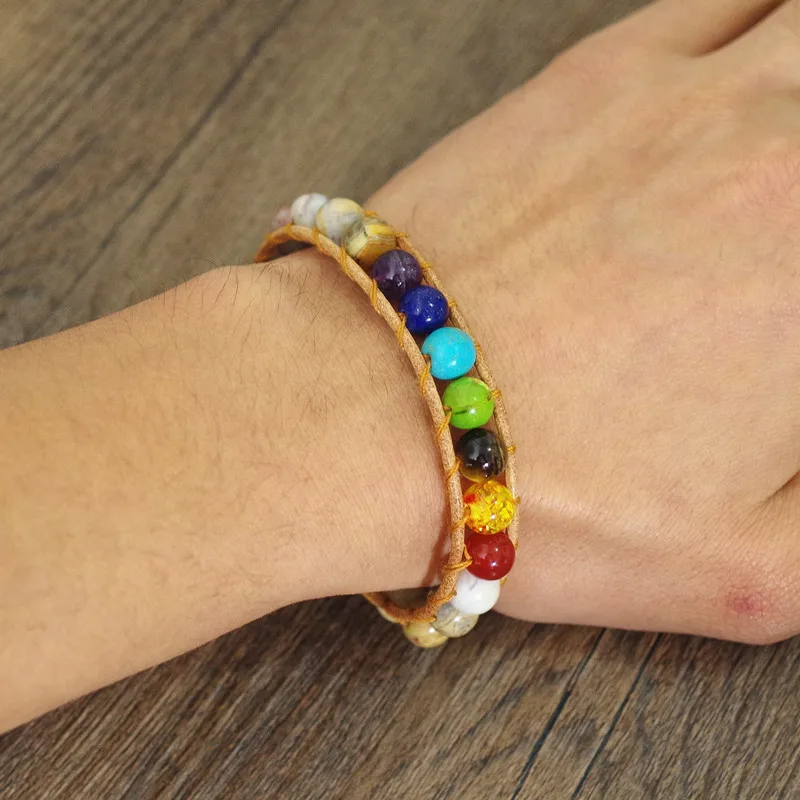 bracelet 7 chakras en vraies pierres naturelles