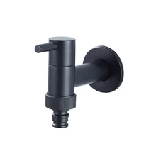 Bathroom bathroom balcony single cold black washing machine mop pool faucet into the wall 4 points 6 points fast water nozzle