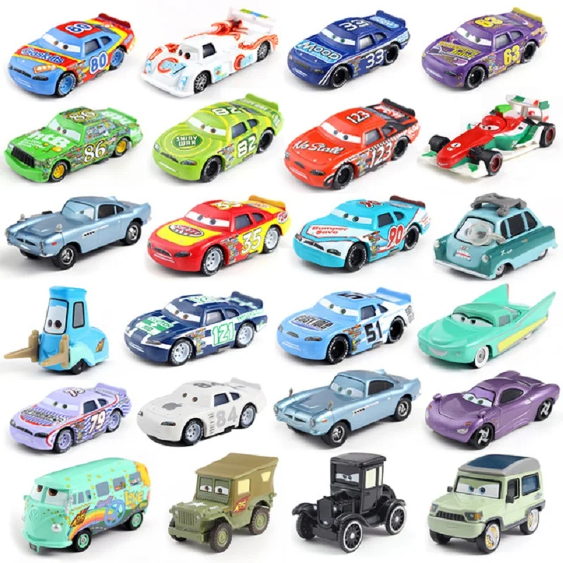 

Disney Pixar Car 3 2Styles Lightning McQueen Mater Jackson Storm Ramirez 1:55 Die Cast Metal Alloy Model Children's Toys Christ