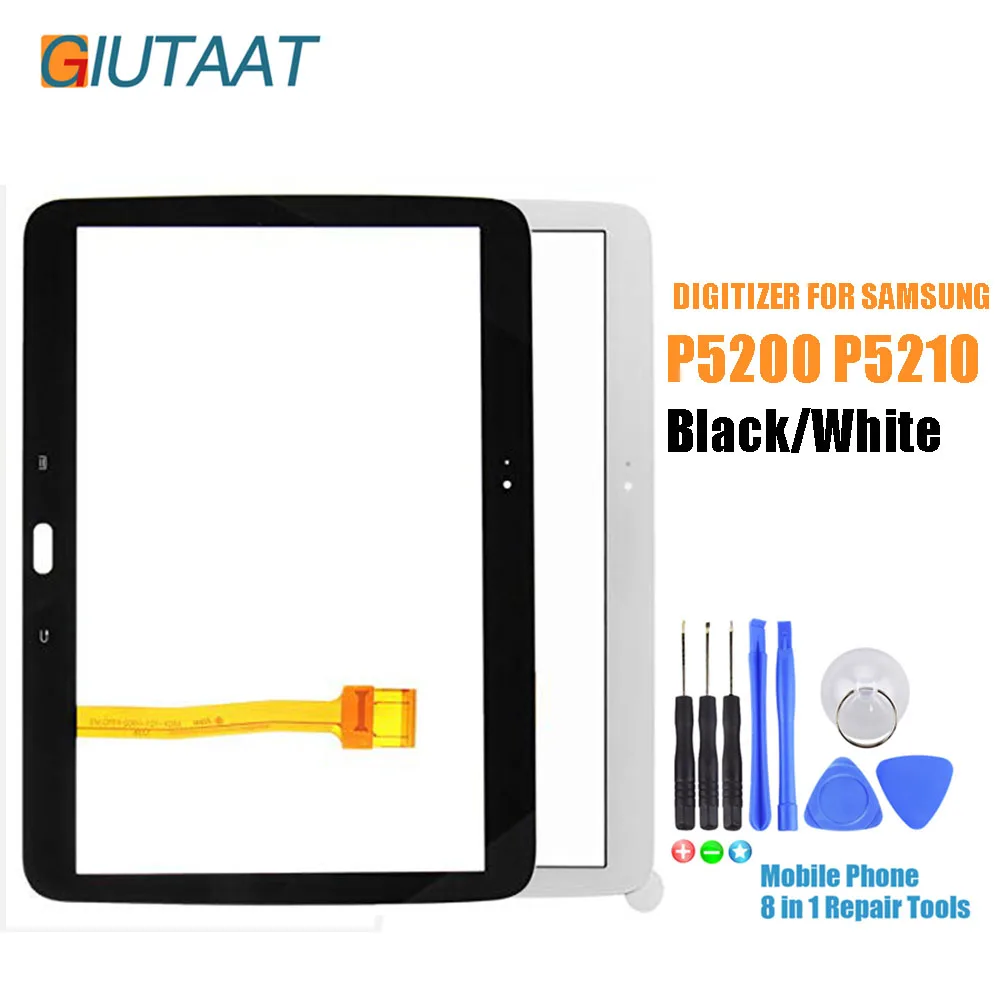 

Black/White Replacement Touch Screen Digitizer Glass for Samsung Galaxy Tab 3 10.1 P5200 GT-P5200 GT-P5210 P5210