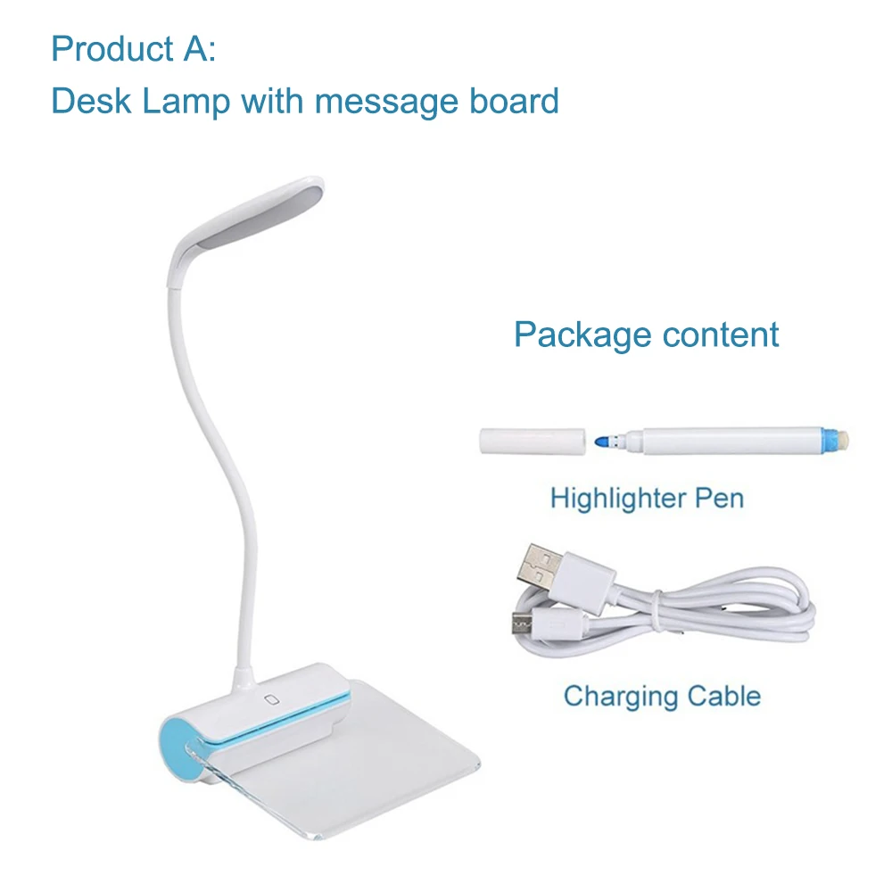 USB Rechargeable LED Desk Lamp Touch switch 3 Level Brightness Student Study LED Table Reading Ligh