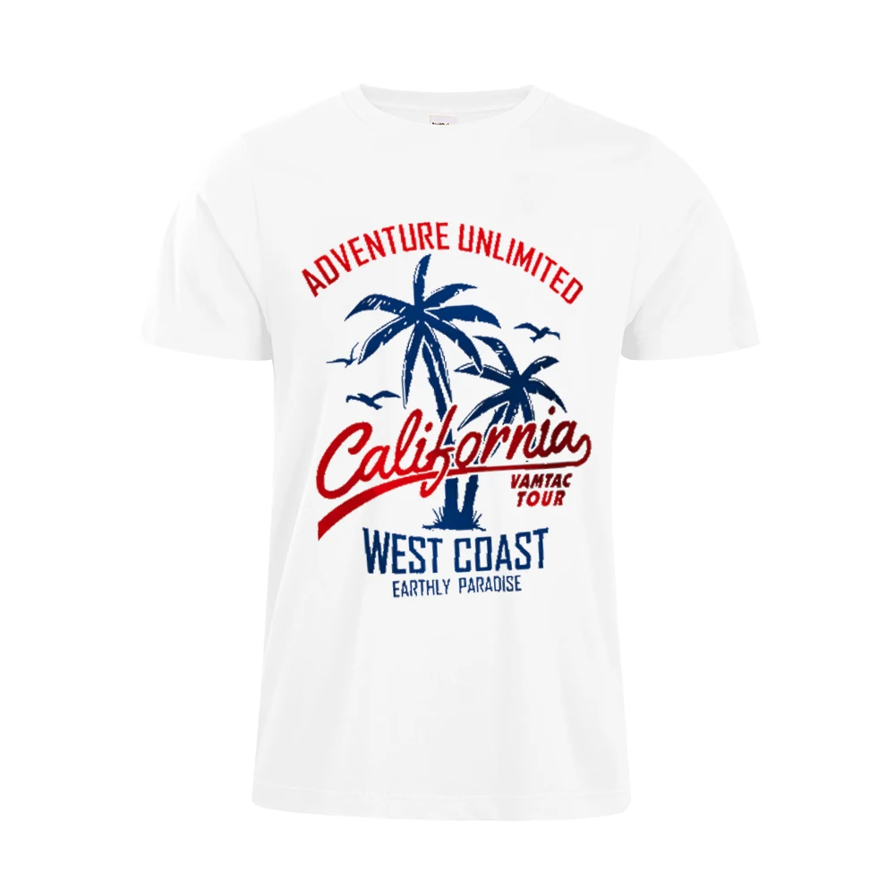 Мужская футболка adventure unlimited California VAMTAC TOUR west coast earthly paradise лето 2019|Футболки| |