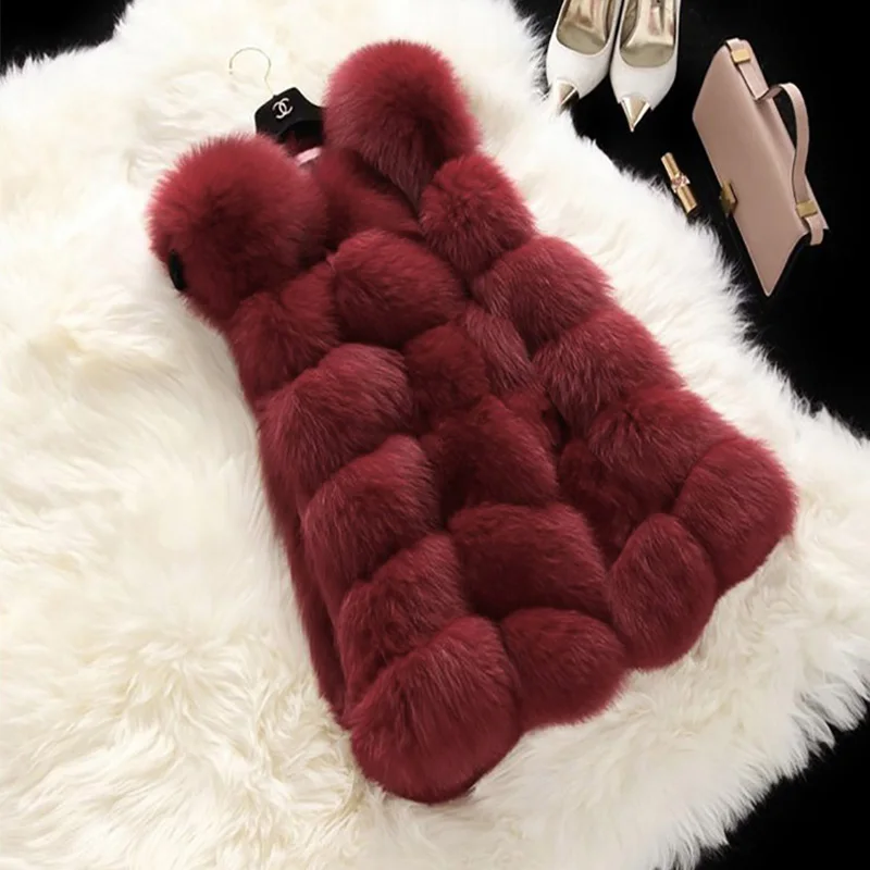 FLULU Winter Casual Faux Fur Coat Women 2018 Vintage Fashion Warm Slim Sleeveless Coat Solid Vest Female Jacket casaco feminino FLULU Winter Casual Faux Fur Coat Women 2018 Vintage Fashion Warm Slim Sleeveless Coat Solid Vest Female Jacket casaco feminino