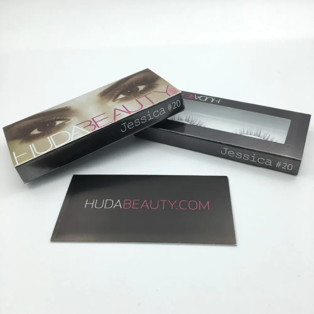  Huda Beauty False Eyelashes Messy Cross Thick Natural Fake Eye Lashes Professional Makeup Bigeye Eye Lashes Handmade