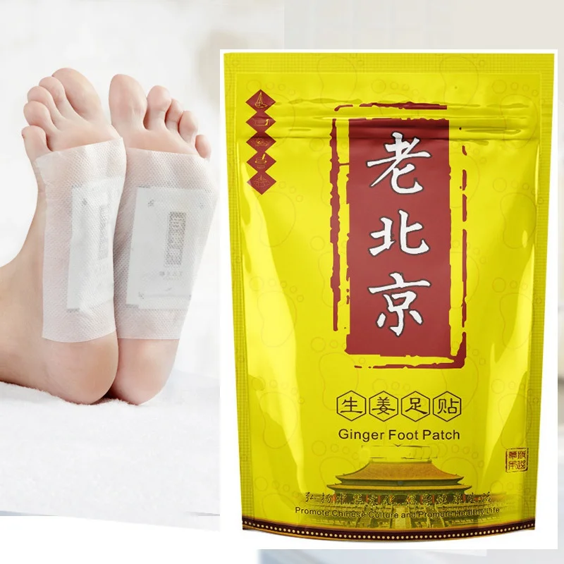 

10PCS Slimming Old Beijing Foot Patch Ginger Organic Detox Feet Cleansing Patch Loss Weight Foot Patch To Improve Sleep
