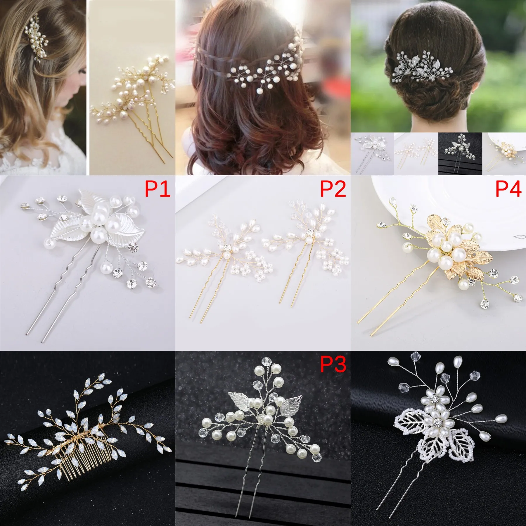 

Rose Gold Pearl Hair Pin Clip Bride Bridesmaid Hair Accessories Luxury Crystal Rhinestone Wedding Hairpins Sticks For Women
