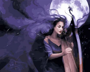 

Unframe diy oil picture oil paintings by numbers figure painting paint by number for home decor 4050cm