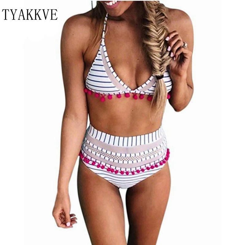 

High Waist Bikini 2019 Sexy Lace Side Swimwear Women Swimsuit Push Up Beachwear Bathing Suit Brazilian Bikini Set Biquini Female