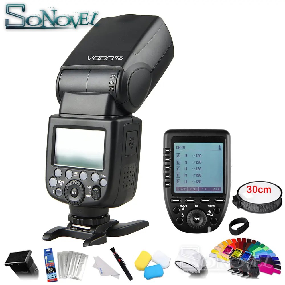 Godox Винг V860II V860II-F 2,4 г HSS 1/8000 литий-ионный аккумулятор TTL вспышка для камеры+ беспроводной передатчик Xpro-F для Fujifilm X-Pro2/1 - Цвет: kit 1