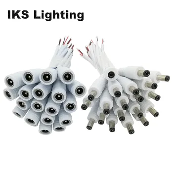 

Conector Sma Xlr For Dc Power Connectors Free Shipping 5pcs Female + Male 5.5 X 2.1mm Connector Adapter Cable Pigtail Plug Wire