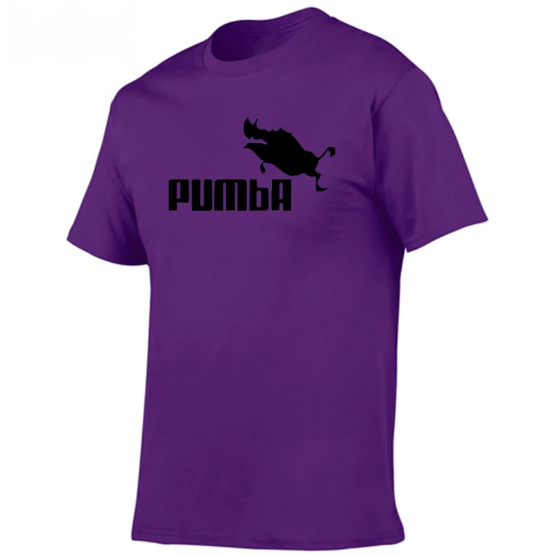 

2018 funny tee cute t shirts homme Pumba men casual short sleeves cotton tops cool tshirt summer jersey costume t-shirt