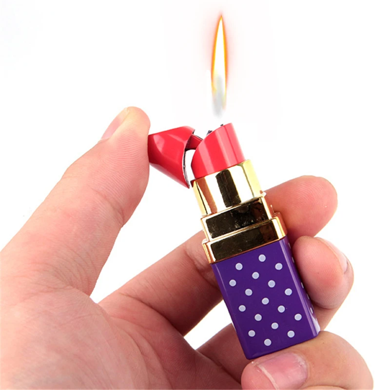 Free-shipping-Butane-gas-lighters-Peculiar-Lipstick-shape-lighter (1)