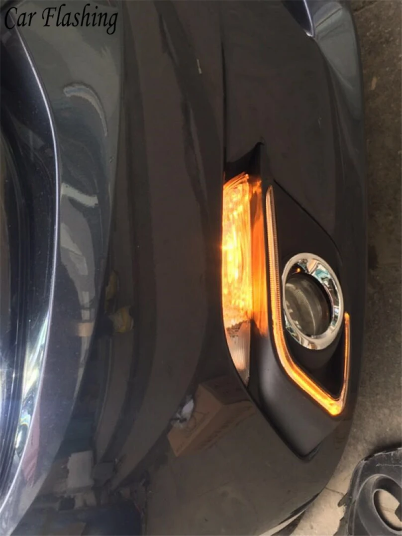 Автомобильная проблесковая для Mazda 3 Mazda3 Axela 2014 2015 2016 светодиодный DRL Дневной