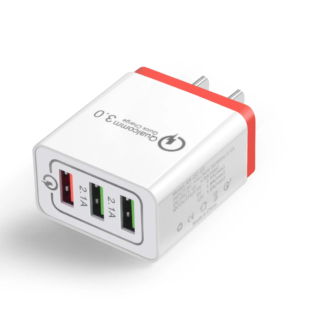 С изображением Олафа, 18 Вт Quick Charge 3,0 EU/US 5V 3A быстрой зарядки USB ЗУ для мобильного телефона для iphone huawei samsung Xiaomi LG путешествия Зарядное устройство