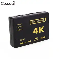 Переключатель коробки Splitter 4 К к HDMI 3D 1080P Full HD селектор ИК Видео Универсальный