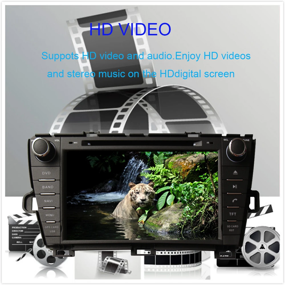 2DIN 1024*600 ram 4 Гб Android 9,0 автомобильный DVD gps для Toyota Prius 2009- левый вождение автомобиля навигация с Bluetooth Авто Радио