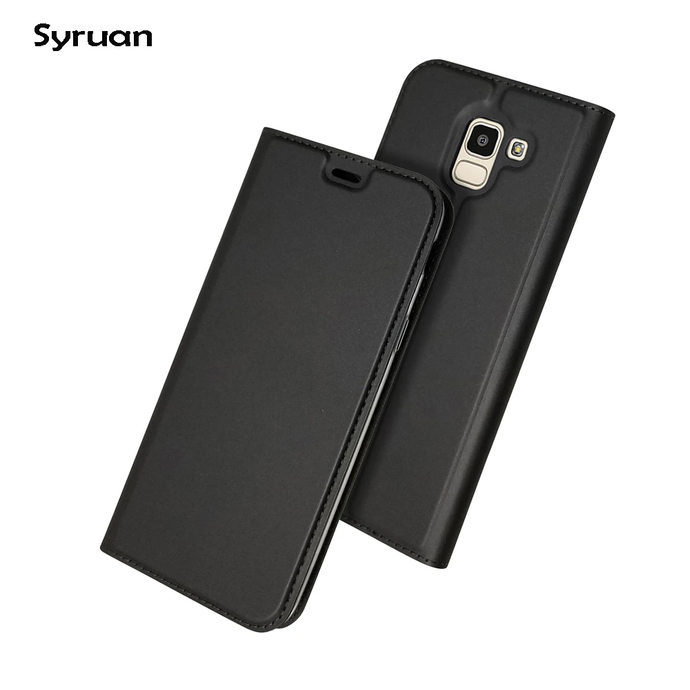 

Leather Case on for Fundas Samsung Galaxy J4 2018 J400 case cover For Samsung J6 2018 J600 Coque Flip Wallet Phone Case capa