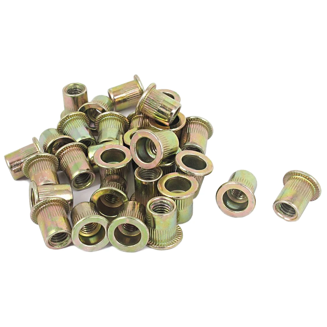 HHTL M6x12mm Flat Head Rivet Nut Rivnut Insert Nutserts Fasteners 30