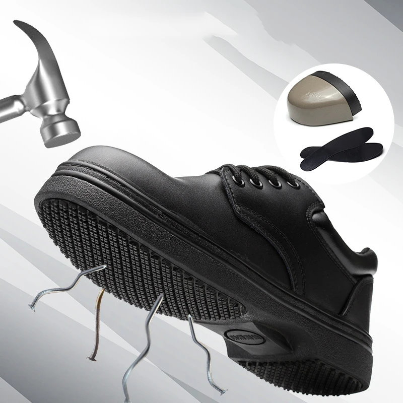 

Safety shoes skid proof anti break waterproof oil resistant kitchen workers shoes protective shoes Chef shoes