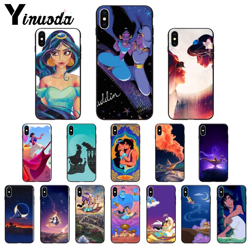 

Yinuoda Aladdin Jasmine Princess TPU Soft Phone Accessories Cell Phone Case for iPhone X XS MAX 6 6s 7 7plus 8 8Plus 5 5S SE XR