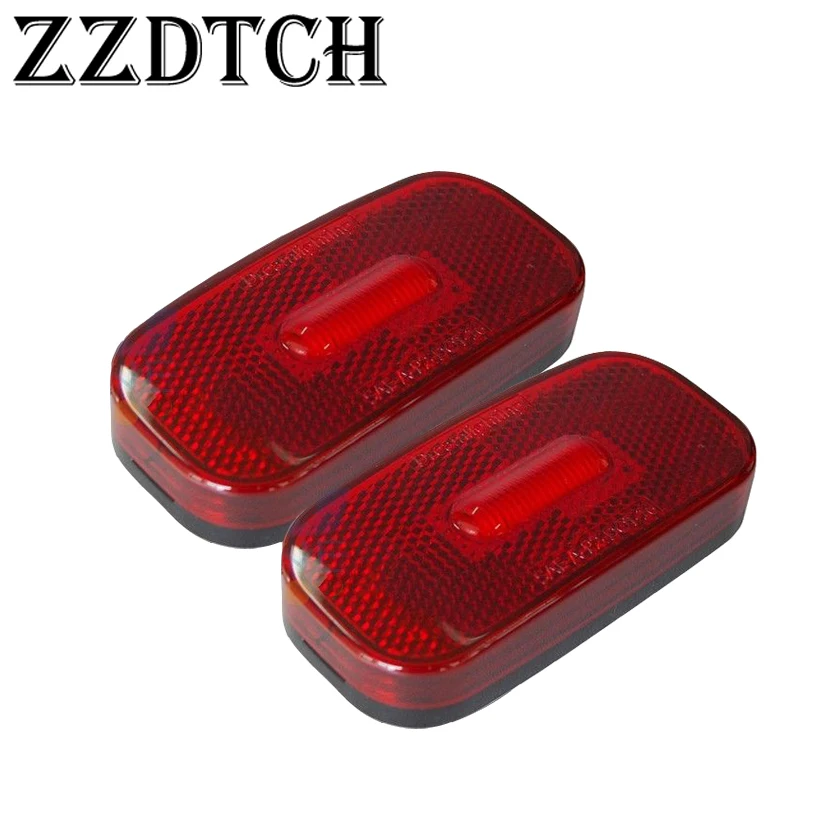 ZZDTCH 10 шт. 10-30 в 2 Led Грузовик Боковые габаритные огни Vans тормозной фонарь для грузовика