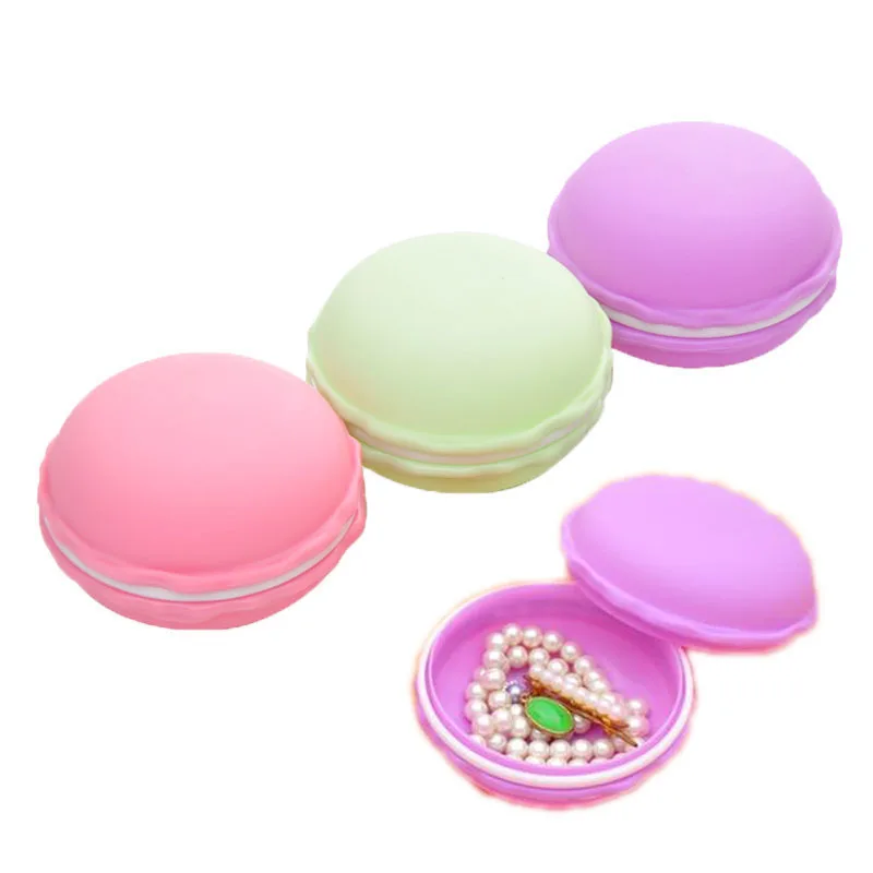 

1 Pcs Plastic New Hot Fashion Sweet Macarons Jewelry Storage Box Candy Color Earring Necklace Hairpin Zakka Organizer