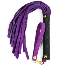 27cm Adult Game Genuine leather Spanking Tassel Whip slap strap beat lash flog tickle tool slave SM Sex toy for women man couple
